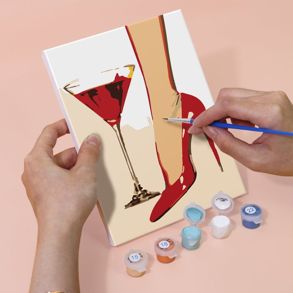 Cocktail Ladies 6 Mini Paintings paint by numbers kit