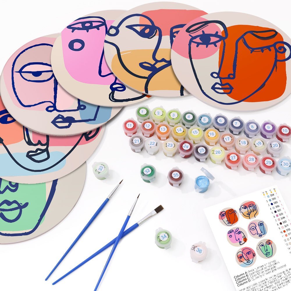 Minimalist Placemat paint by numbers kit