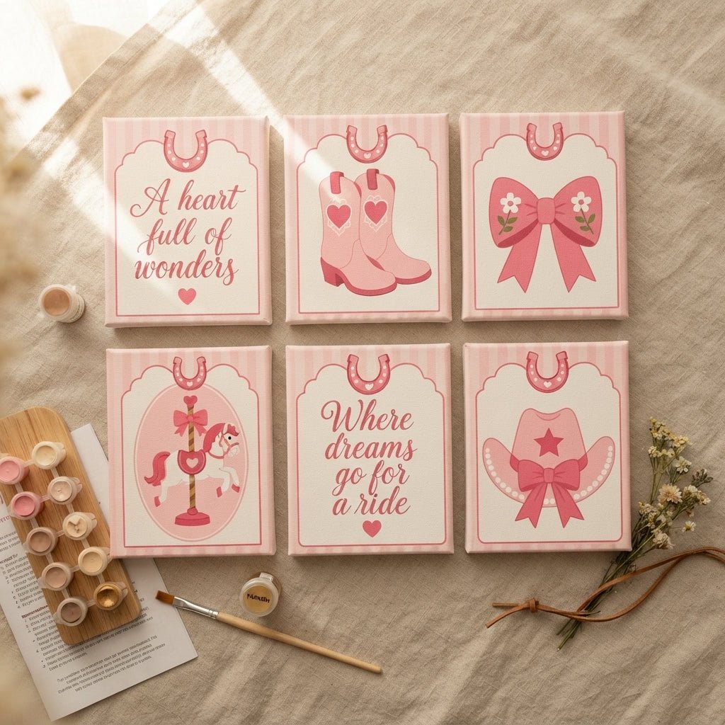 MINI PAINT BY NUMBERS | COWGIRL DREAMS - Set of 6