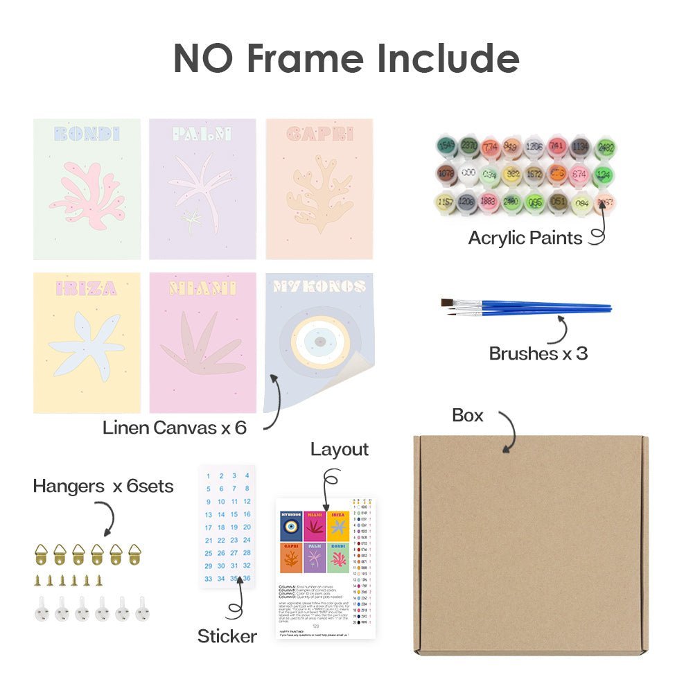 La Dolce Vita 6 Piece Set paint by numbers kit