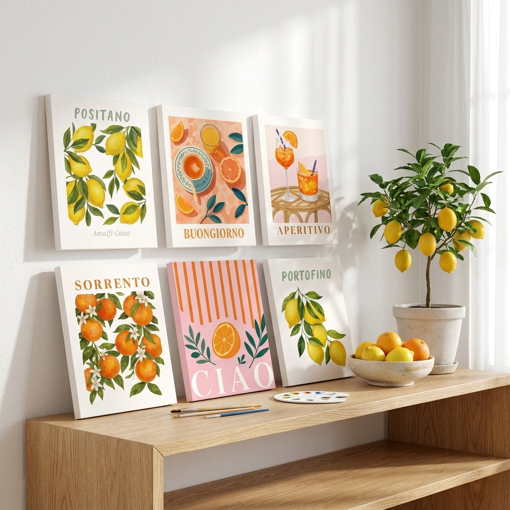 MINI PAINT BY NUMBERS | MEDITERRANEAN - Set of 6
