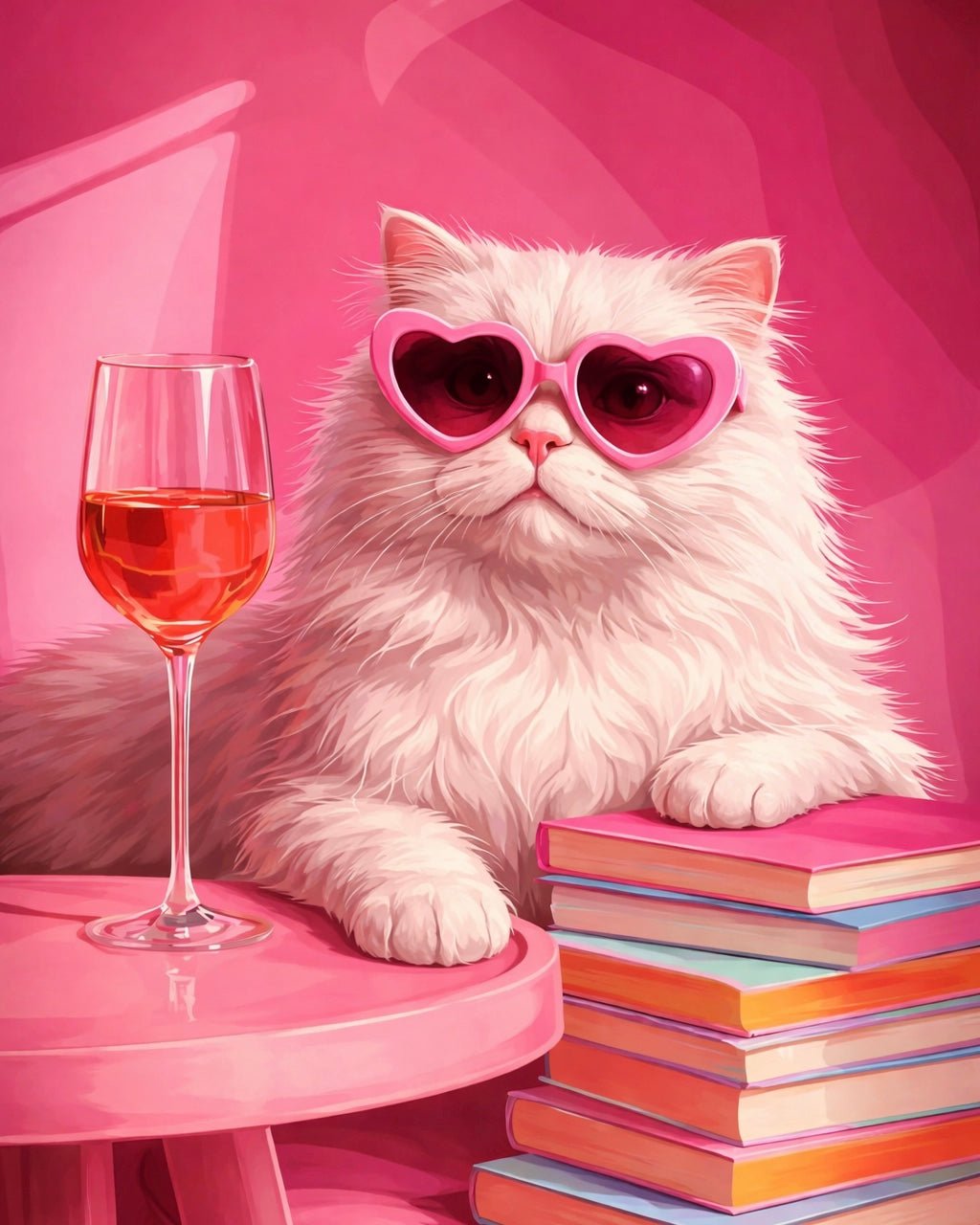 Glamour Cat paint by numbers kit