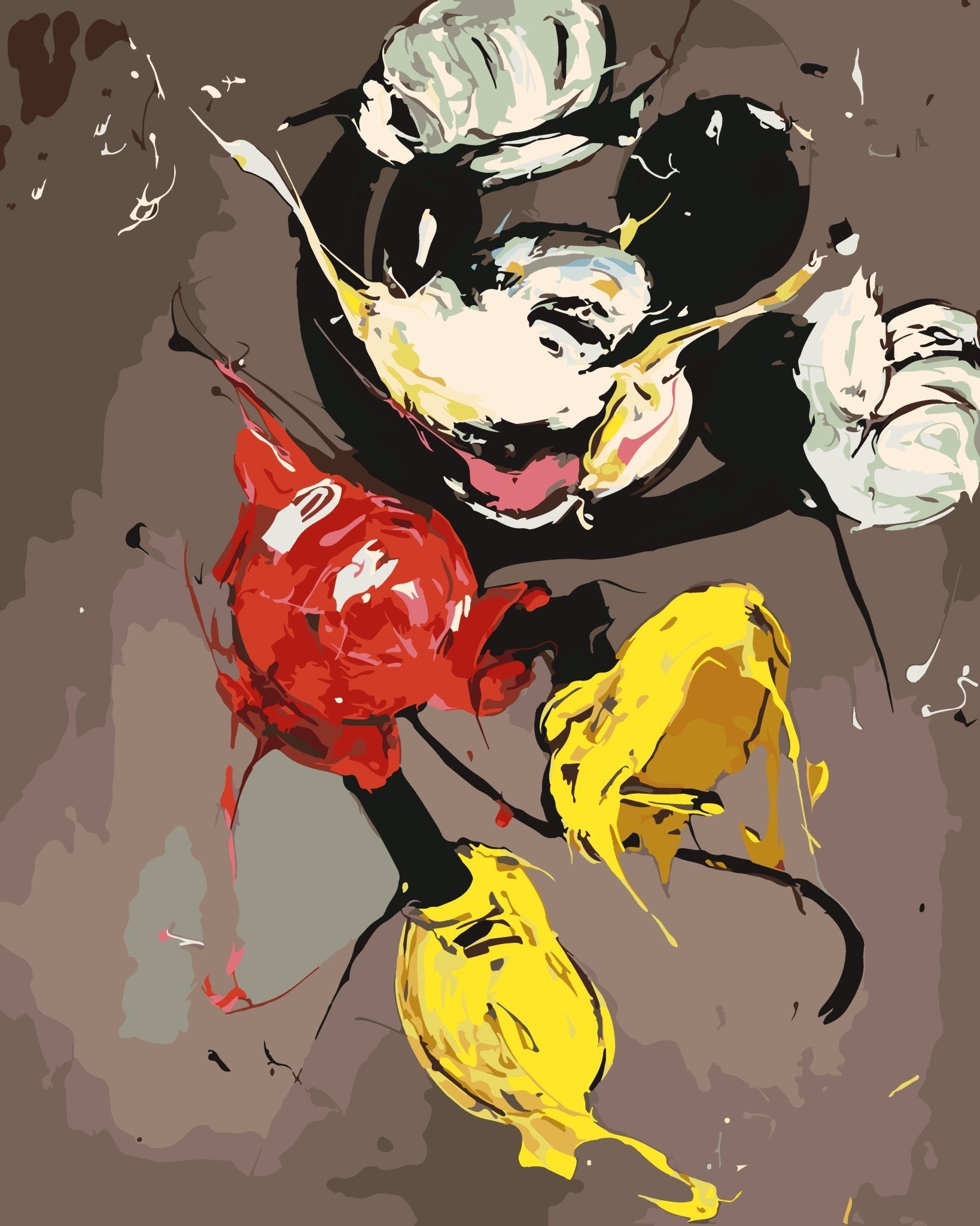 Abstract Mouse paint by numbers kit
