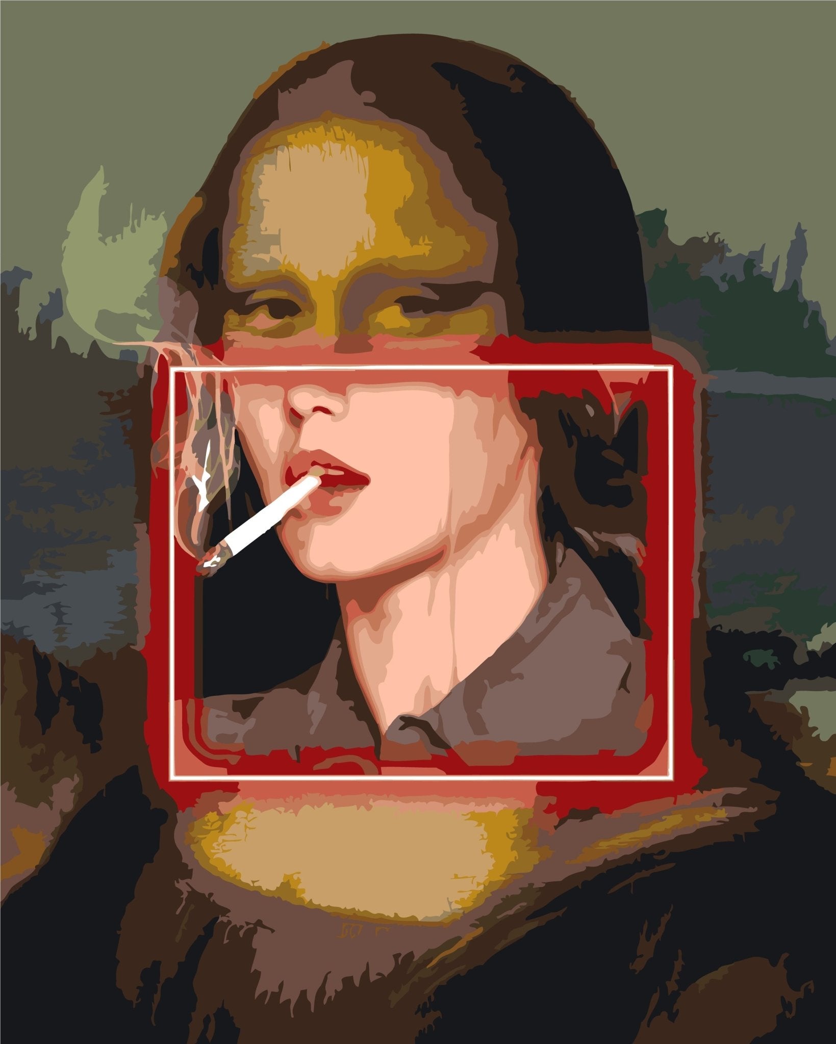 Neon Art Mona Lisa paint by numbers kit