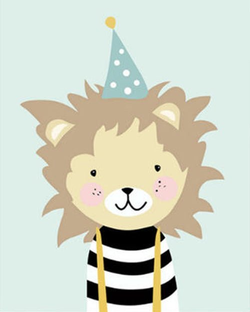 Lion Cartoon paint by numbers kit