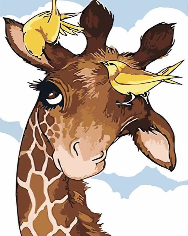 Little Giraffe paint by numbers kit