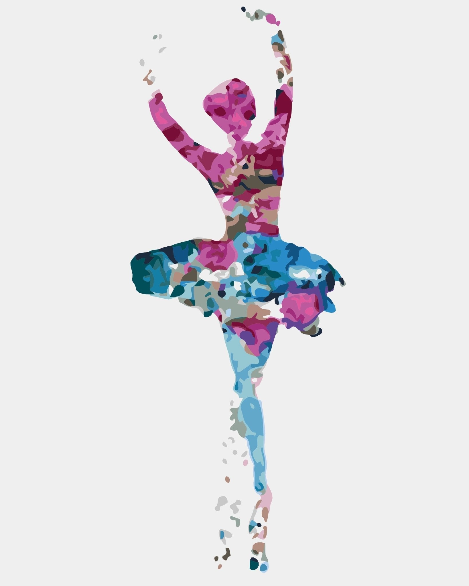 Colorful Ballet Woman paint by numbers kit