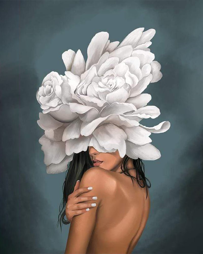 Woman with Flowers paint by numbers kit