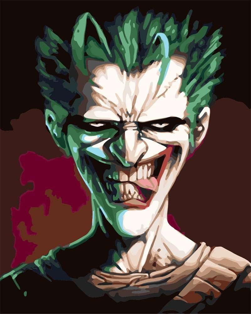 Joker Caricature paint by numbers kit