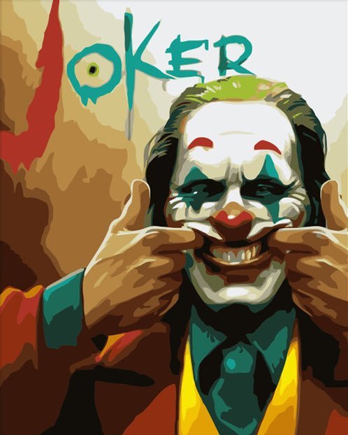 Joker Grimace paint by numbers kit