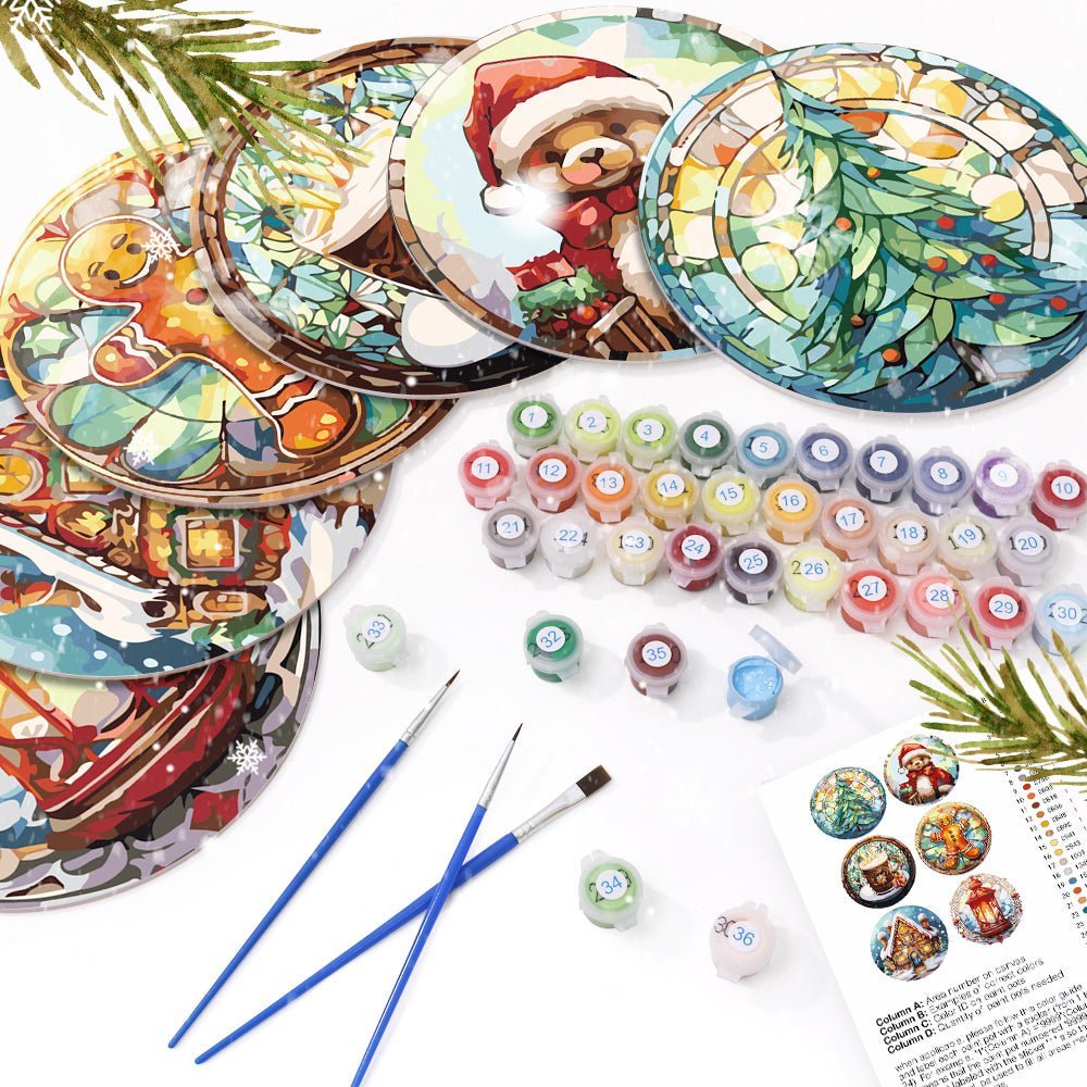 Winter Placemat paint by numbers kit