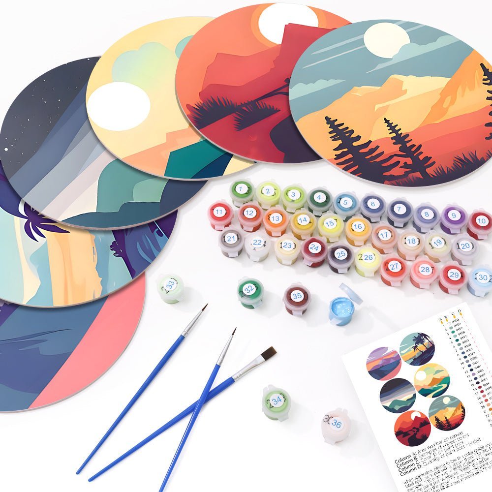 Landscape Placemat paint by numbers kit