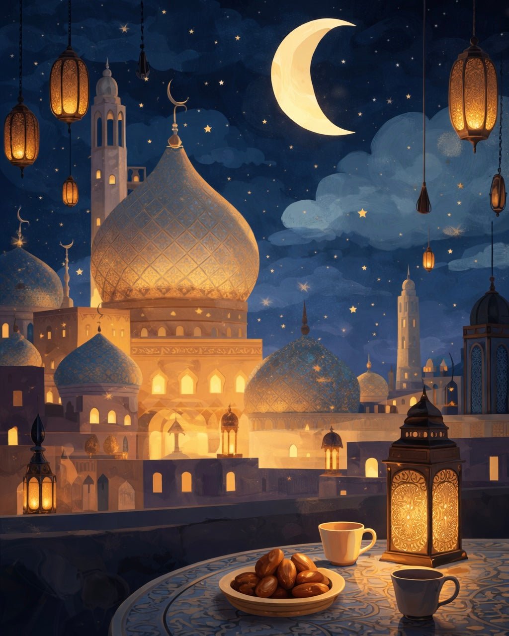 Ramadan Night of Reflection paint by numbers kit