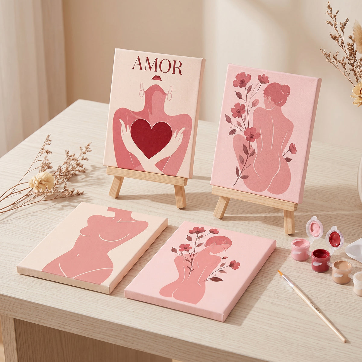 MINI PAINT BY NUMBERS | AMORE - Set of 4