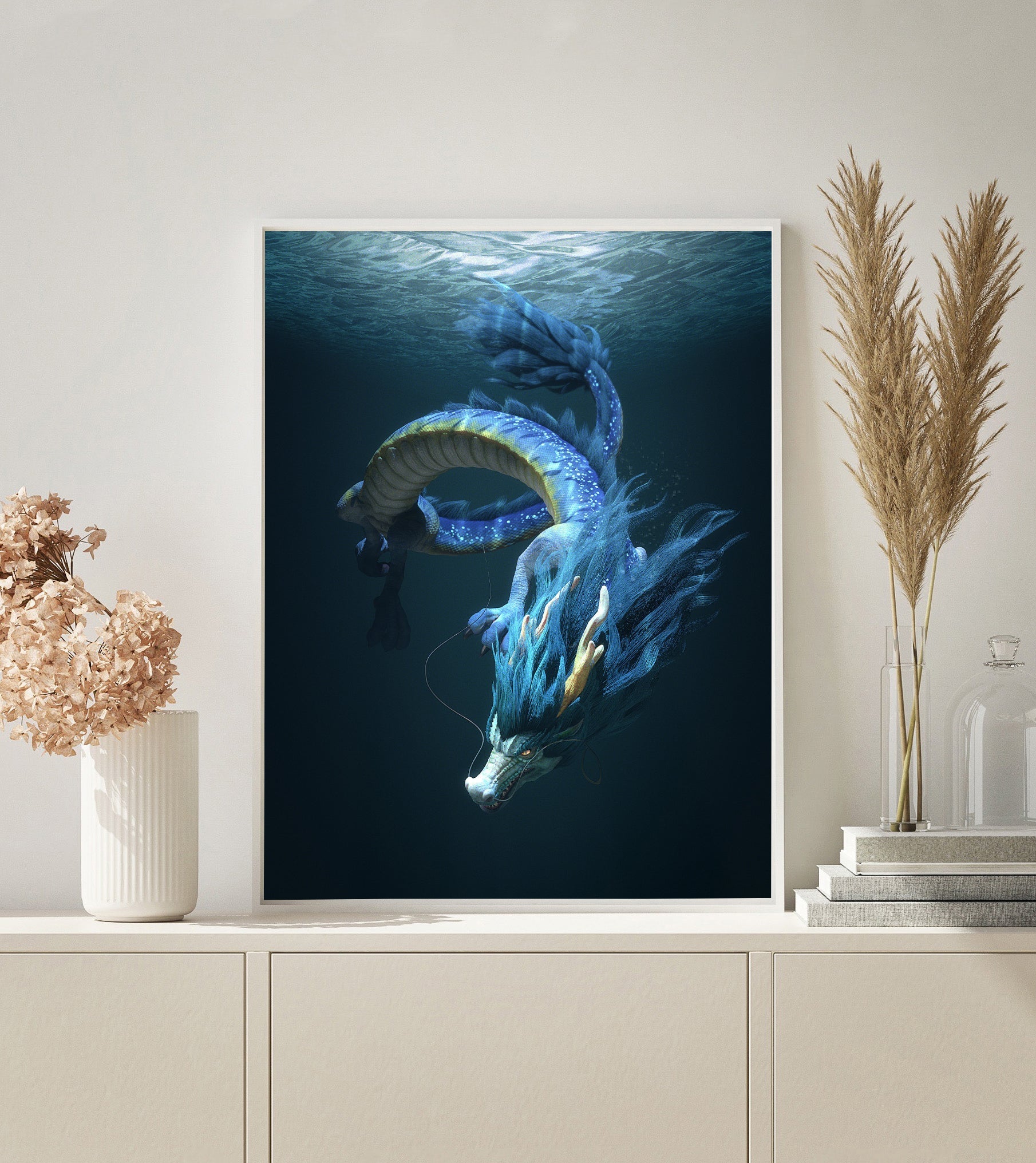 Water Dragon paint by numbers kit