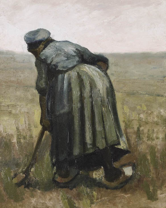 Peasant Woman Digging paint by numbers kit