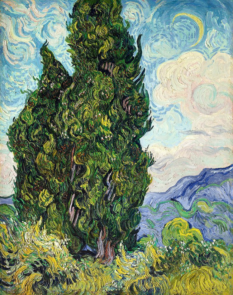 Van Gogh Cypresses paint by numbers kit