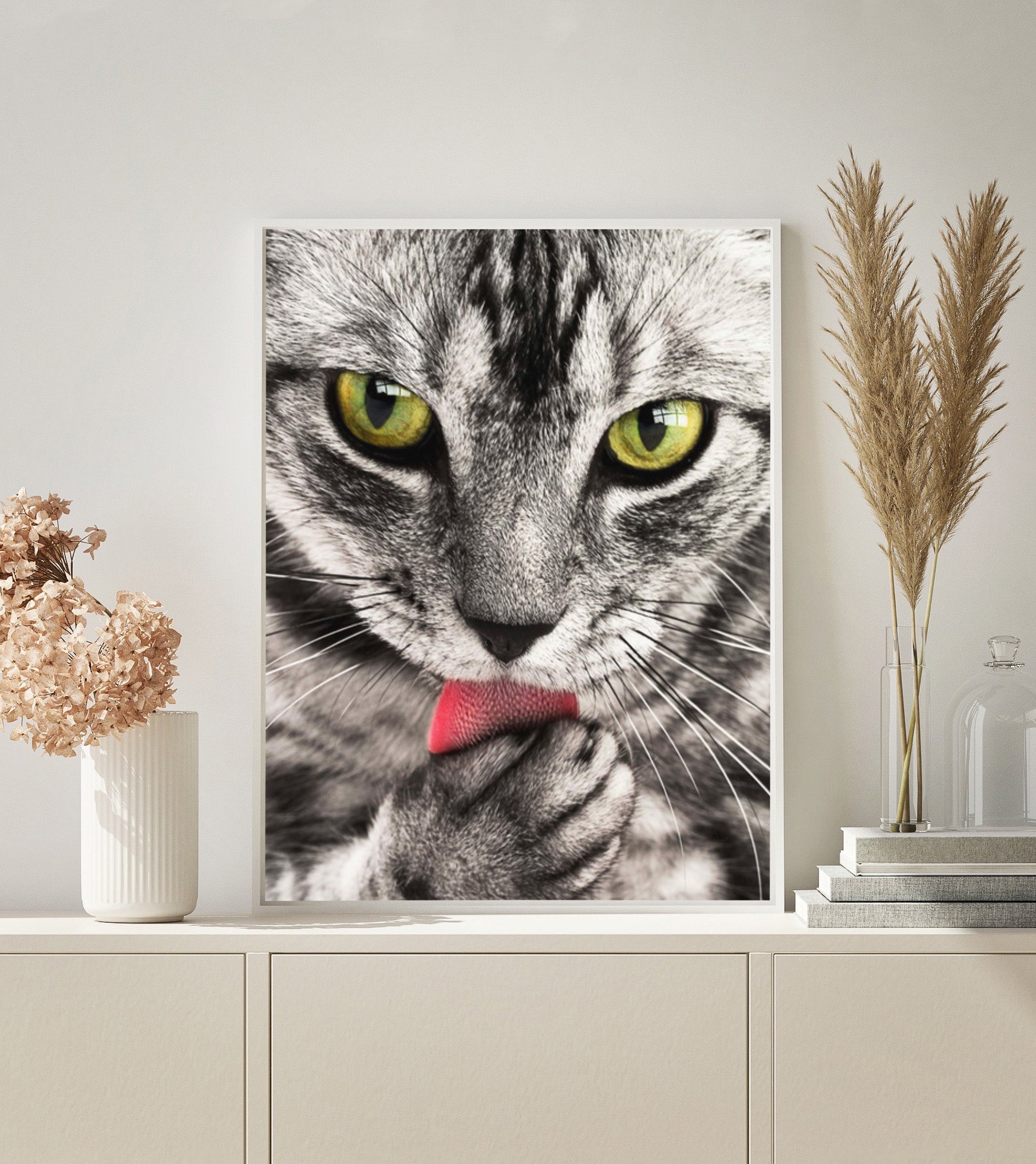 Gray Cat paint by numbers kit