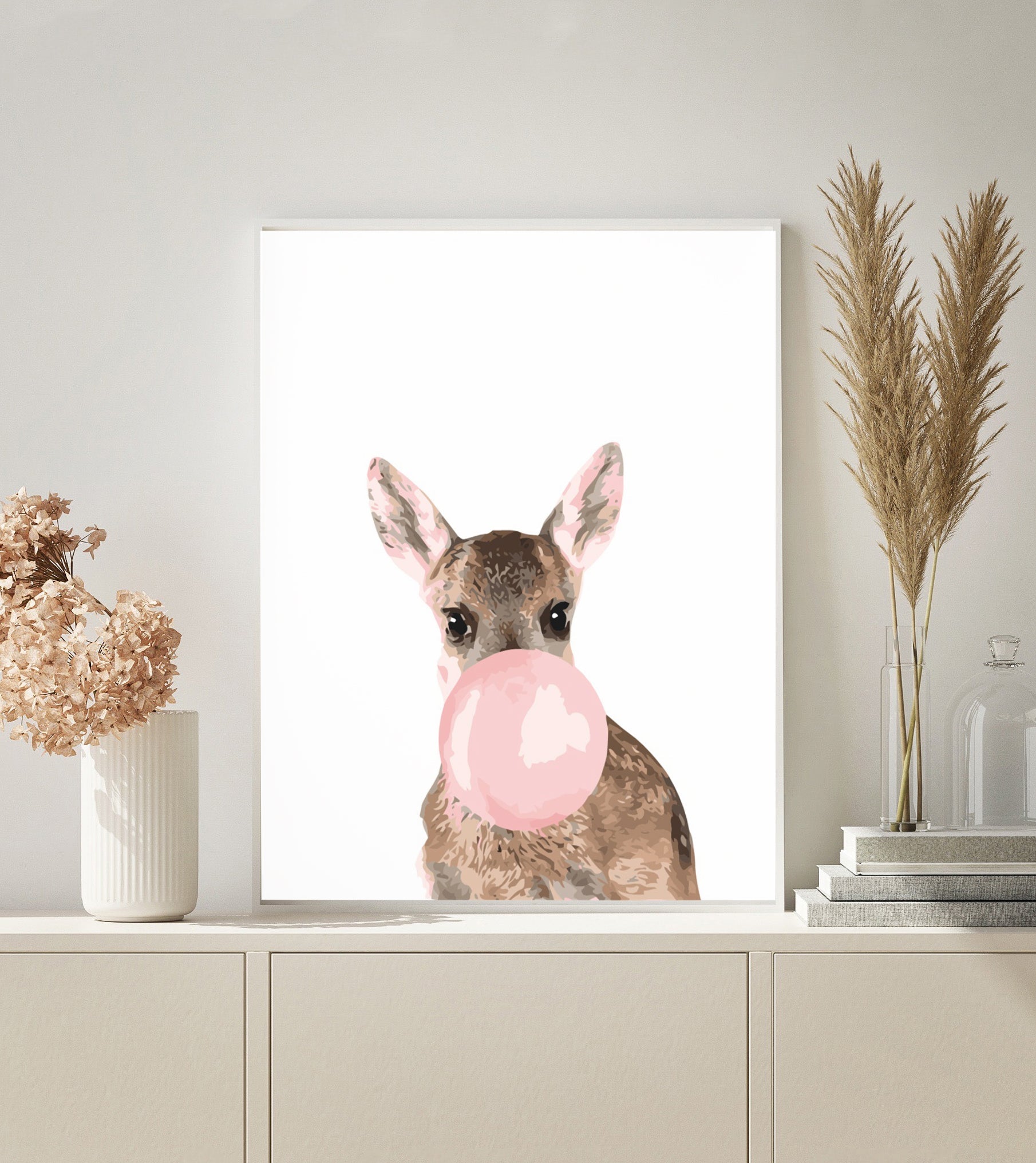 Kangaroo with Bubblegum paint by numbers kit