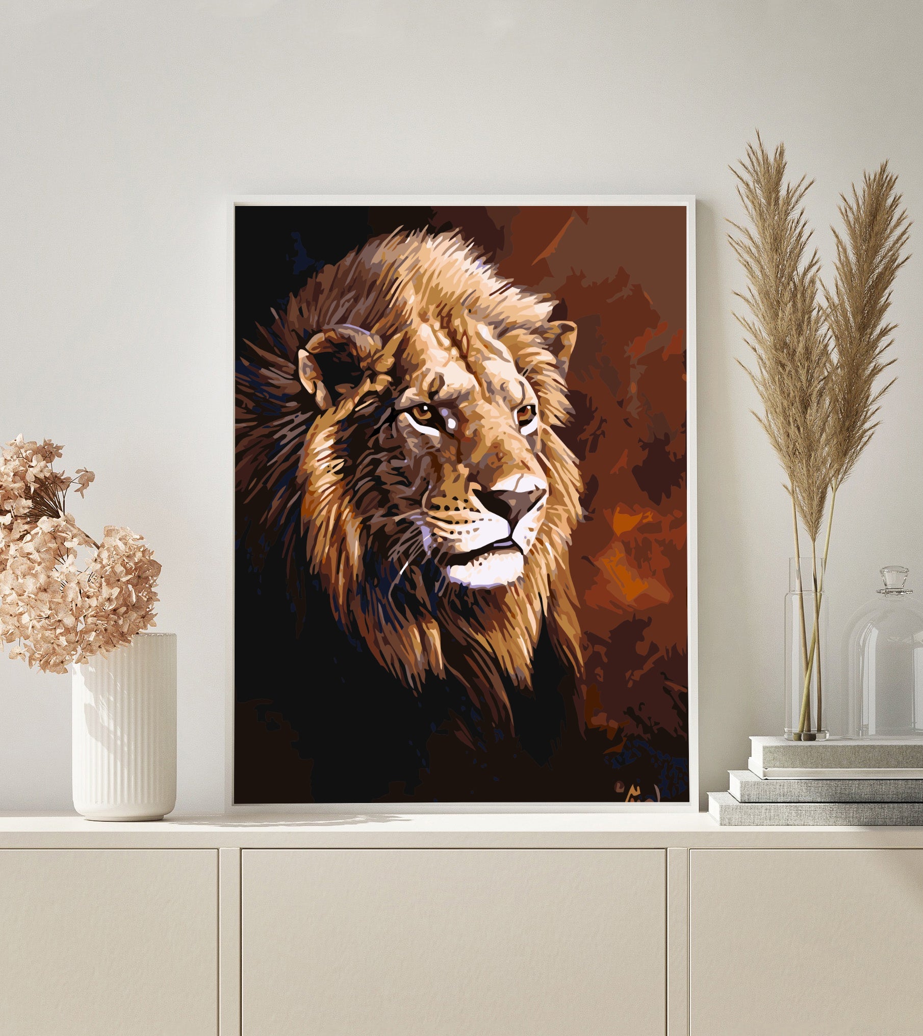 Lion Sahara paint by numbers kit