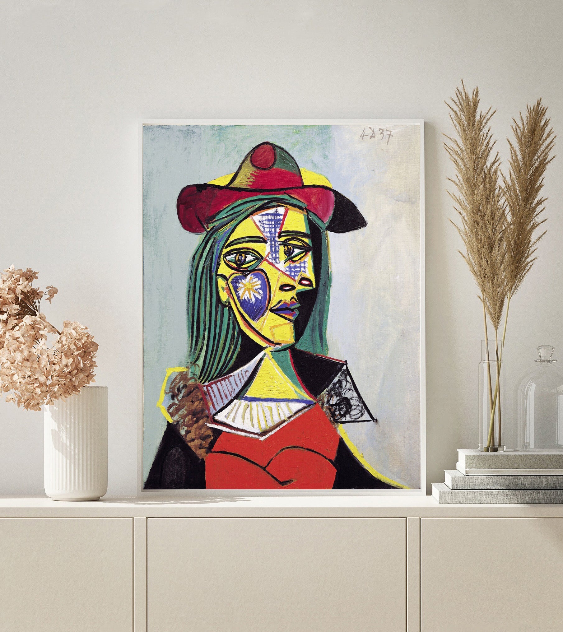 Picasso Woman with Hat and Fur Collar paint by numbers kit