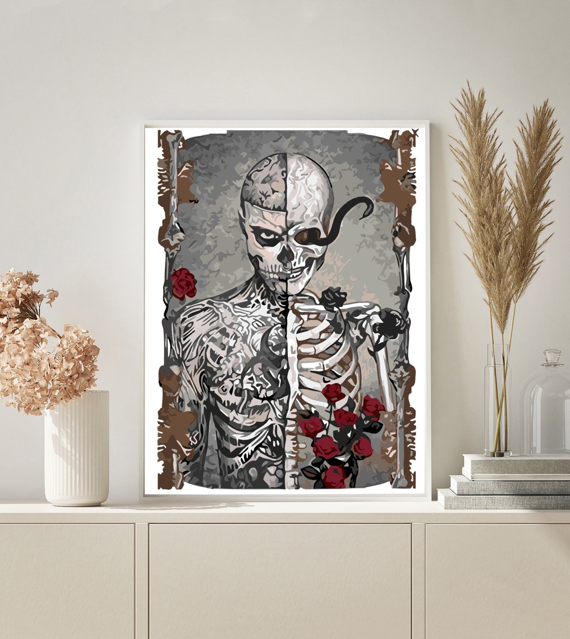 Skull Skeleton paint by numbers kit
