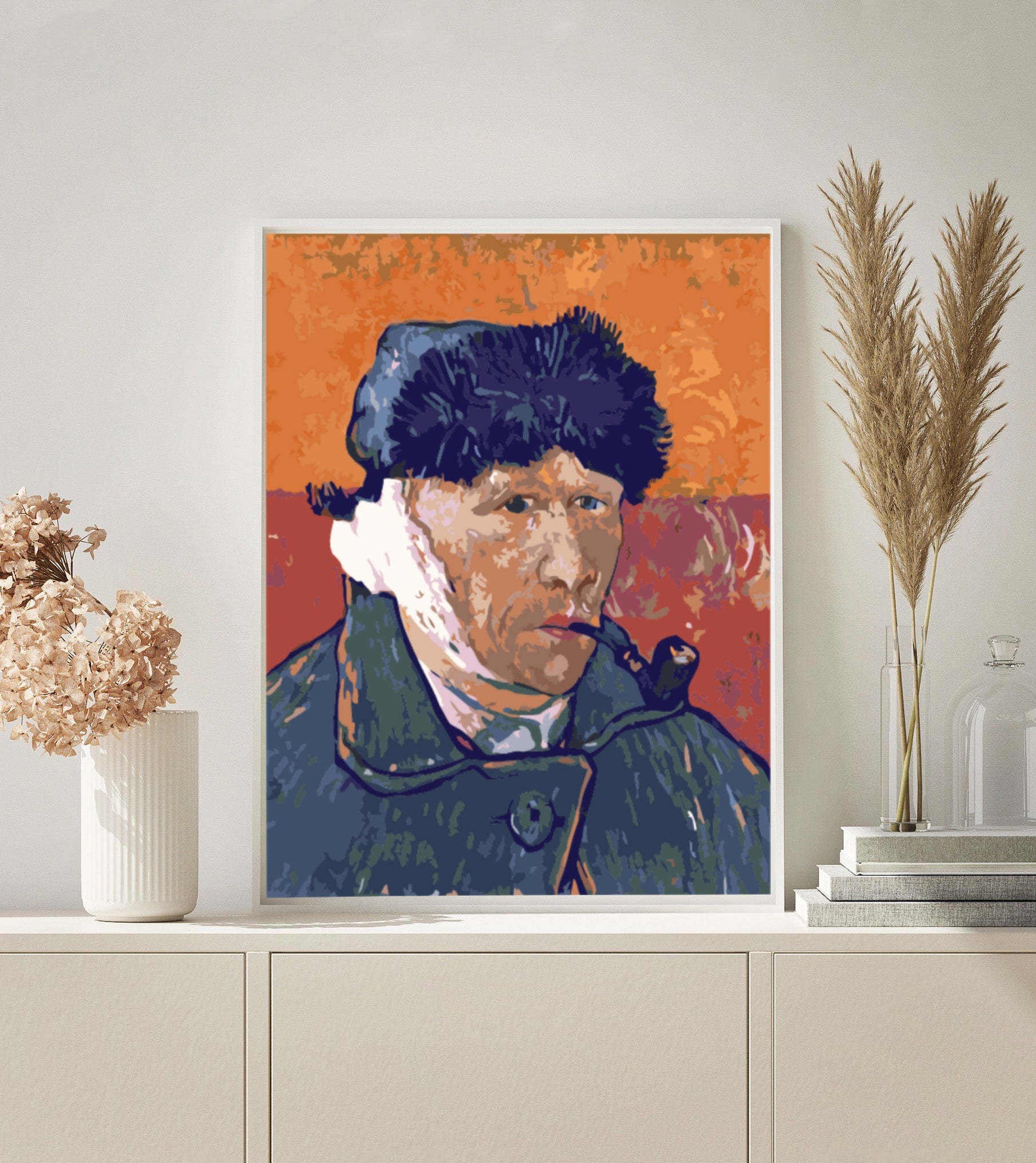 Van Gogh Self Portrait with Fur Hat paint by numbers kit