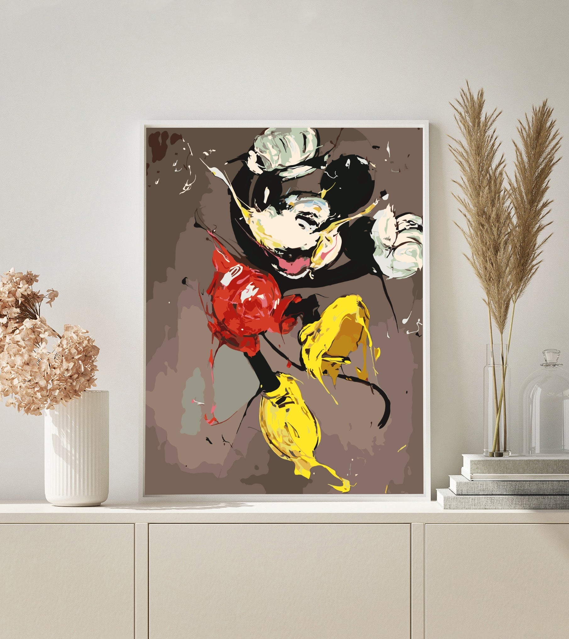 Abstract Mouse paint by numbers kit