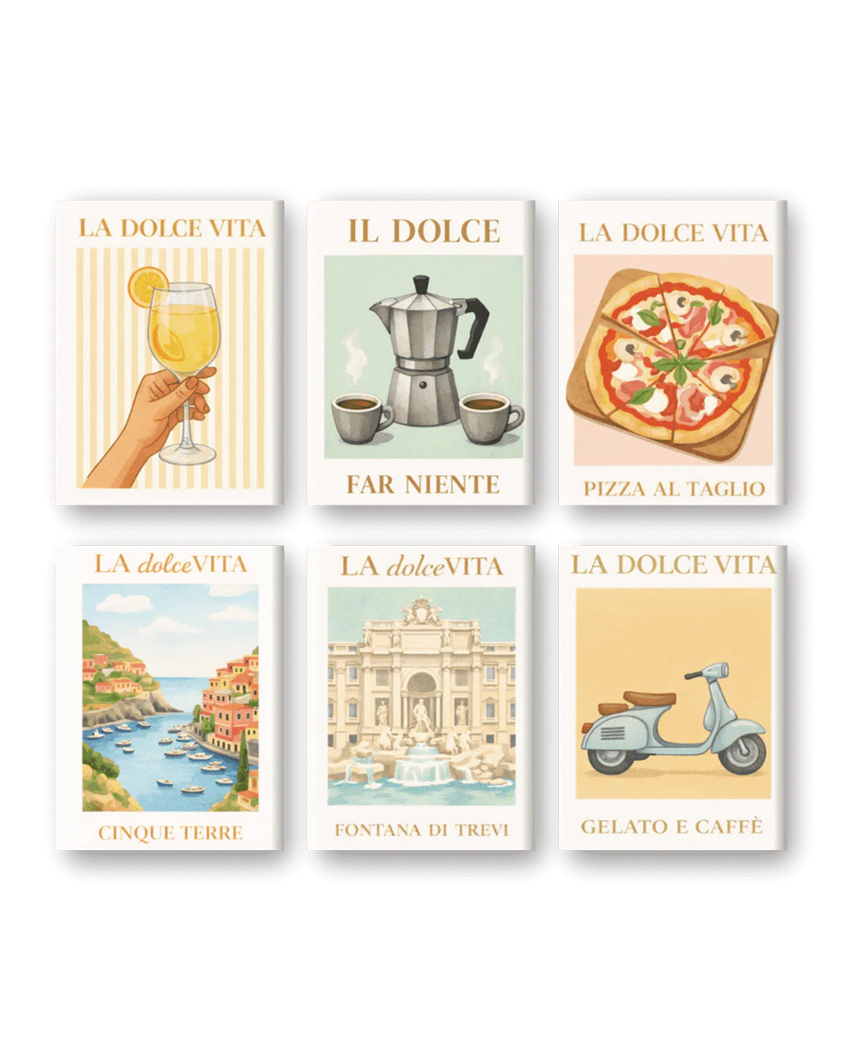 MINI PAINT BY NUMBERS | ITALIAN GETAWAY - Set of 6