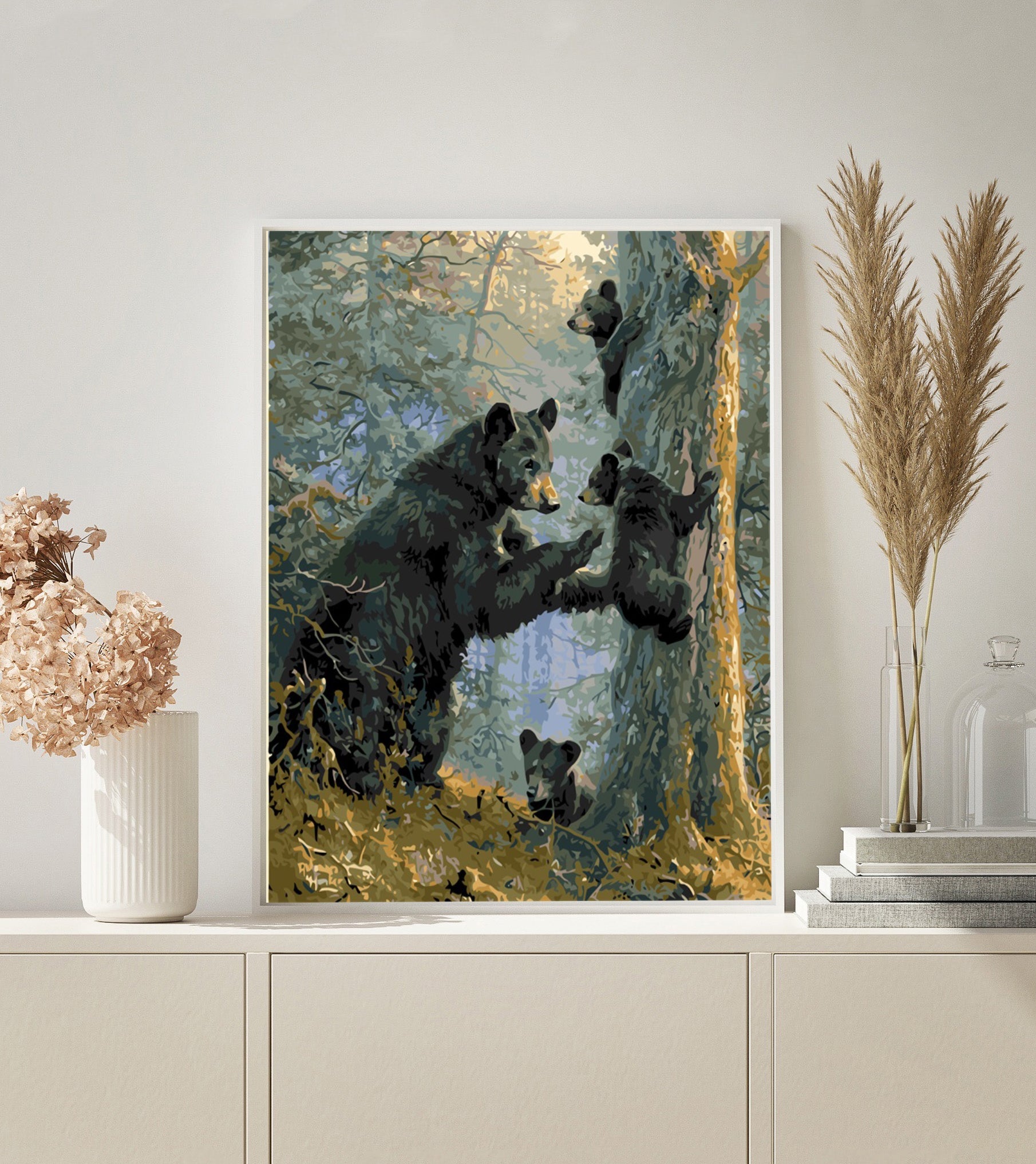 Bear Family paint by numbers kit