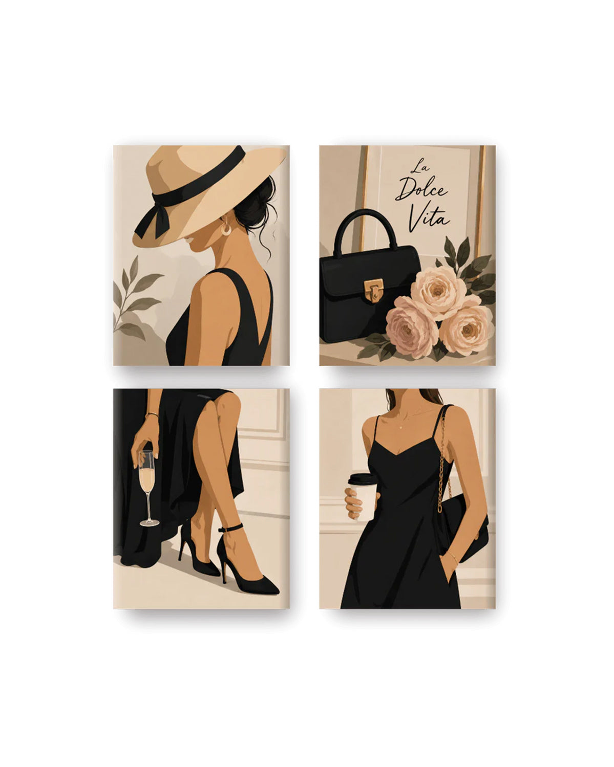 MINI PAINT BY NUMBERS | PARISIAN CHIC - Set of 4
