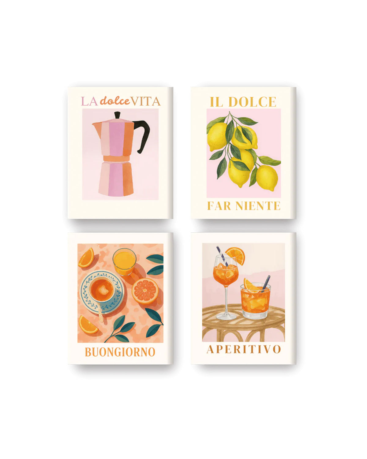 MINI PAINT BY NUMBERS | LA DOLCE VITA - Set of 4