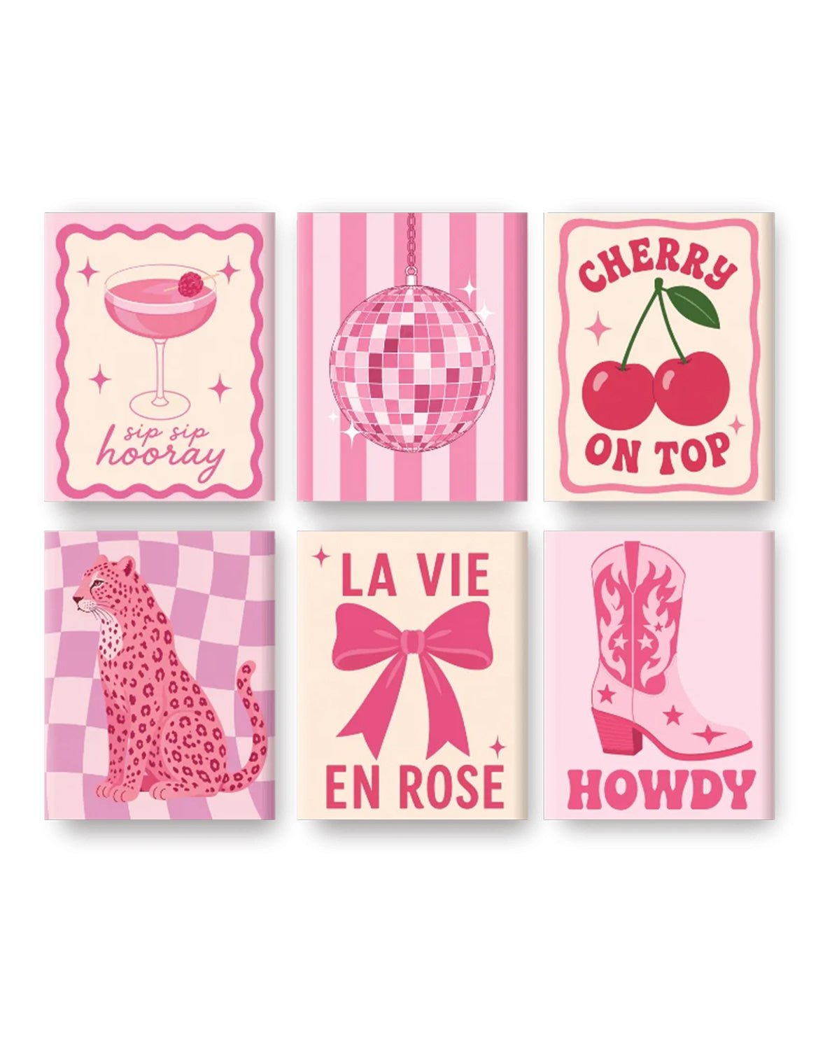 MINI PAINT BY NUMBERS | CHERRY CLUB - Set of 6