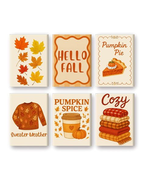 MINI PAINT BY NUMBERS | HELLO FALL - Set of 6