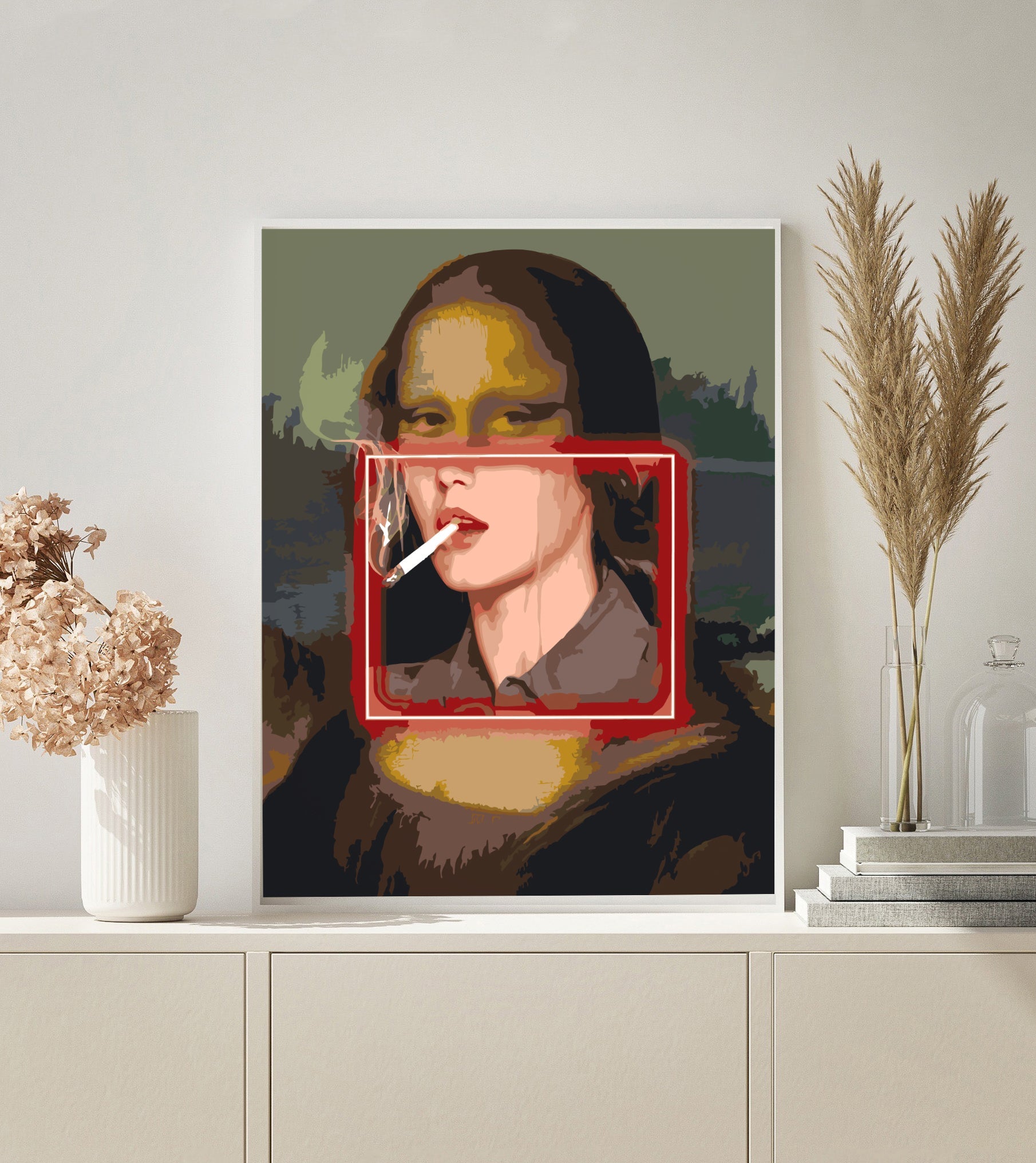 Neon Art Mona Lisa paint by numbers kit