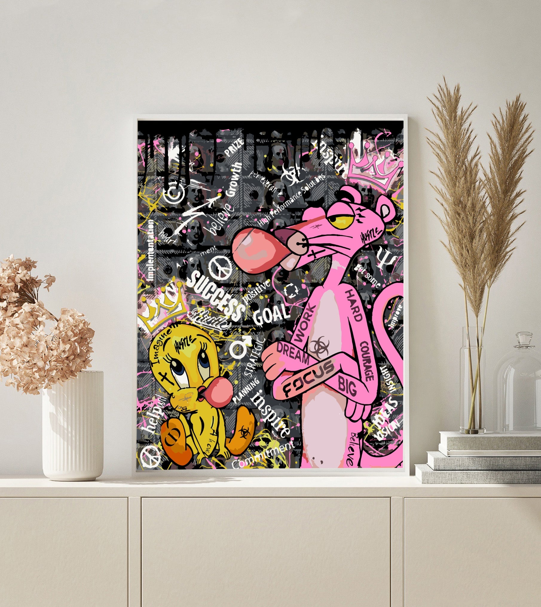 Pop Art Panther paint by numbers kit
