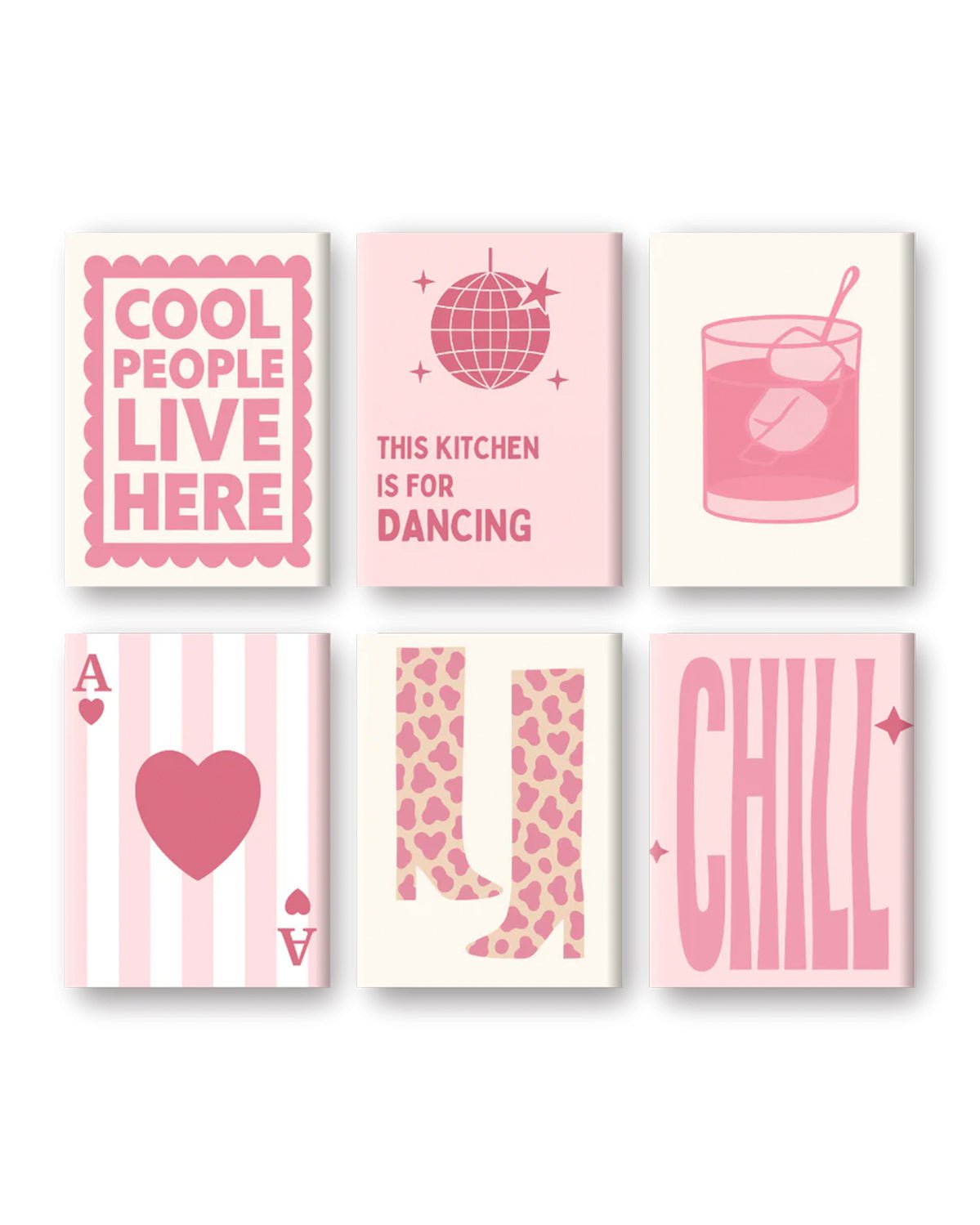 MINI PAINT BY NUMBERS | PINK STATE OF MIND - Set of 6