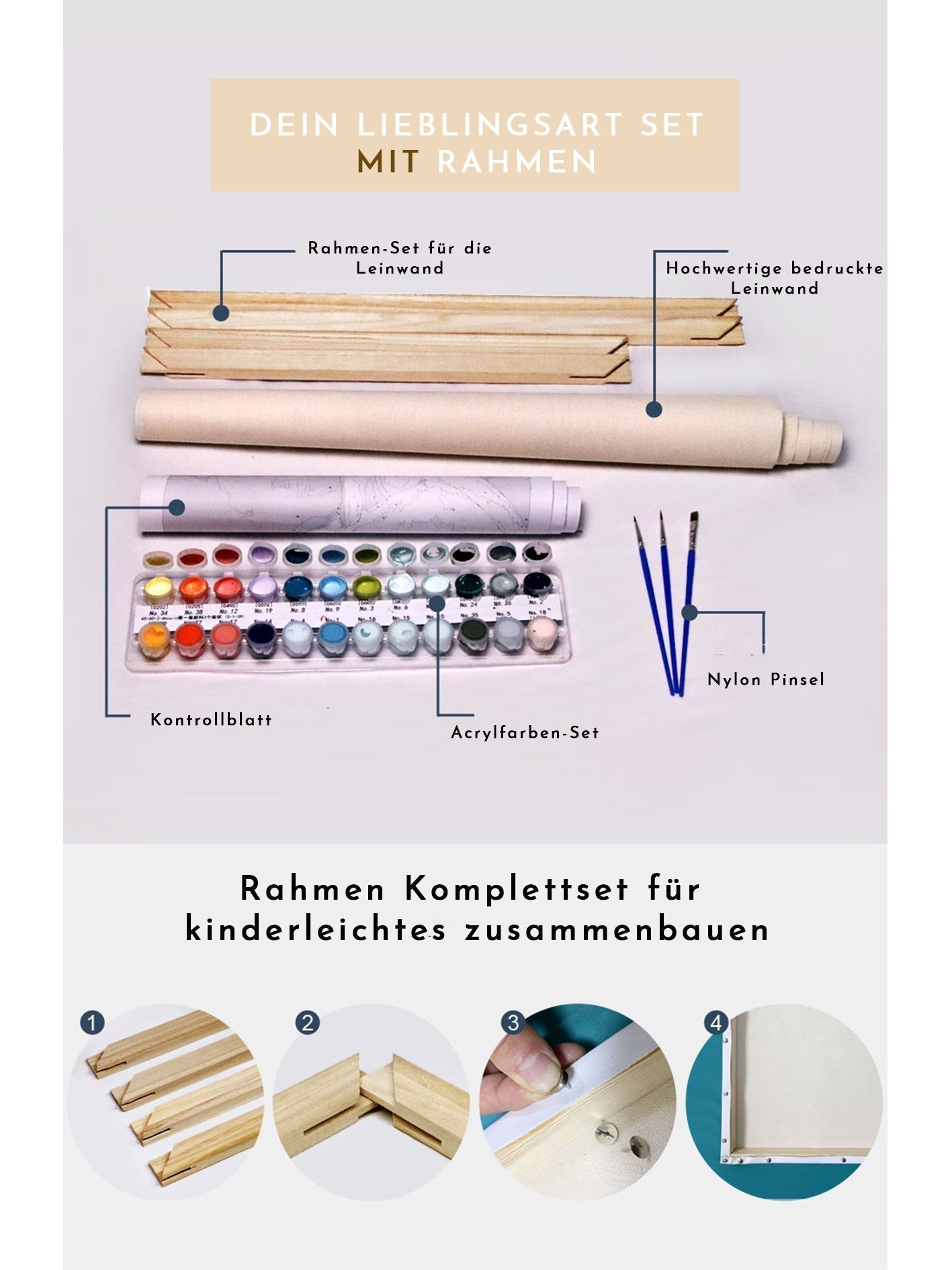 Elephant Mother and Child paint by numbers kit