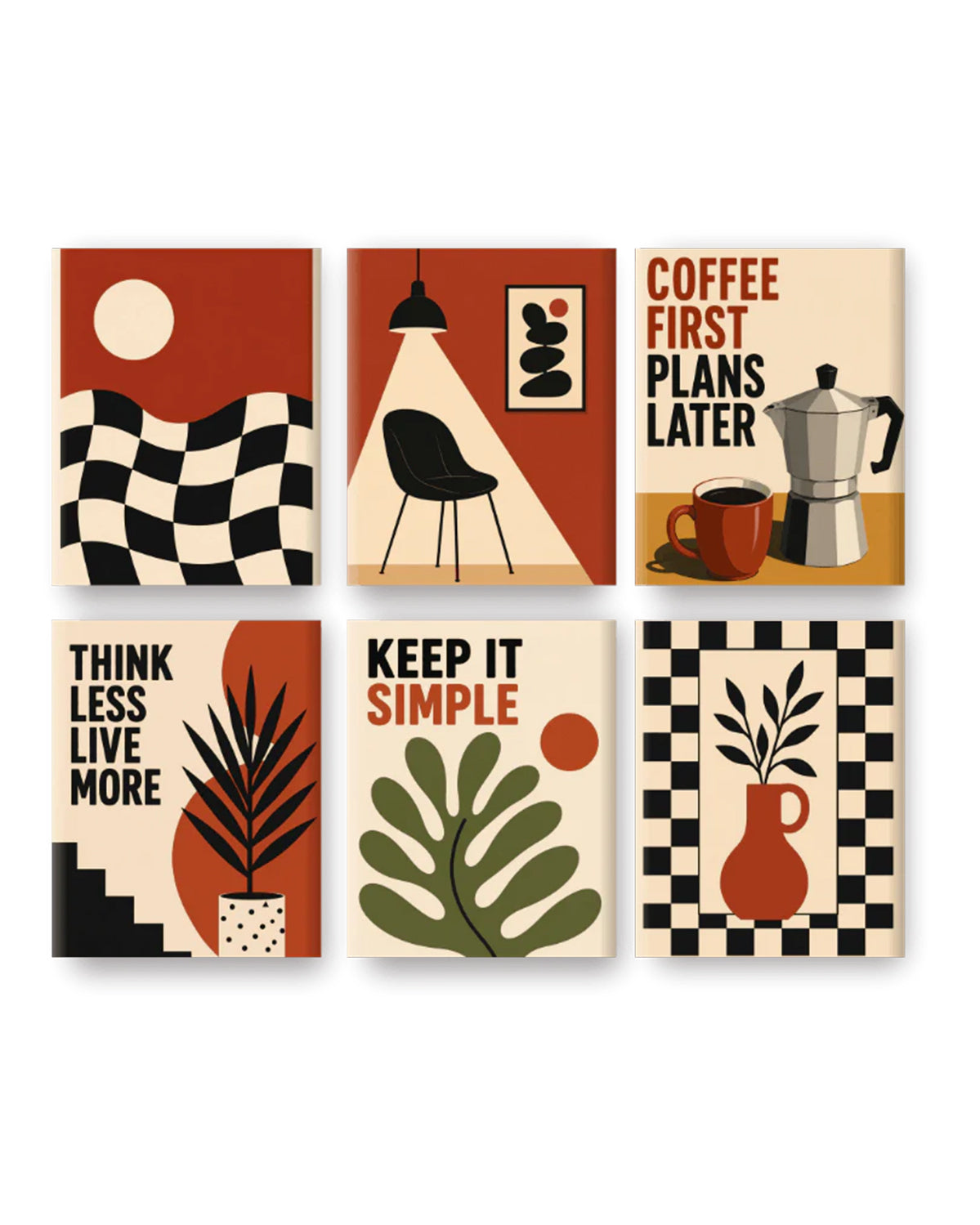 MINI PAINT BY NUMBERS | MODERN RETREAT - Set of 6