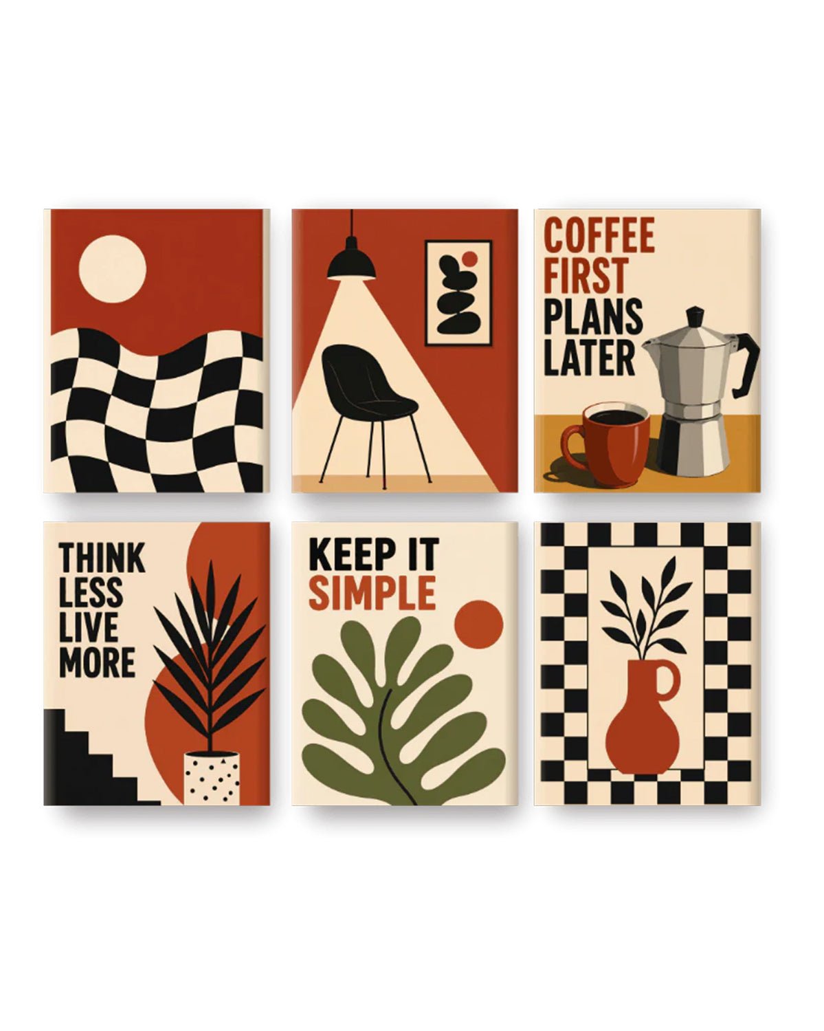 MINI PAINT BY NUMBERS | MODERN RETREAT - Set of 6