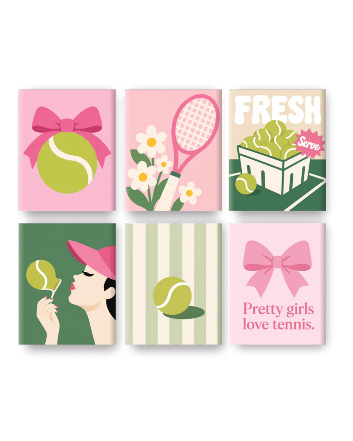 MINI PAINT BY NUMBERS | TENNIS CLUB - Set of 6