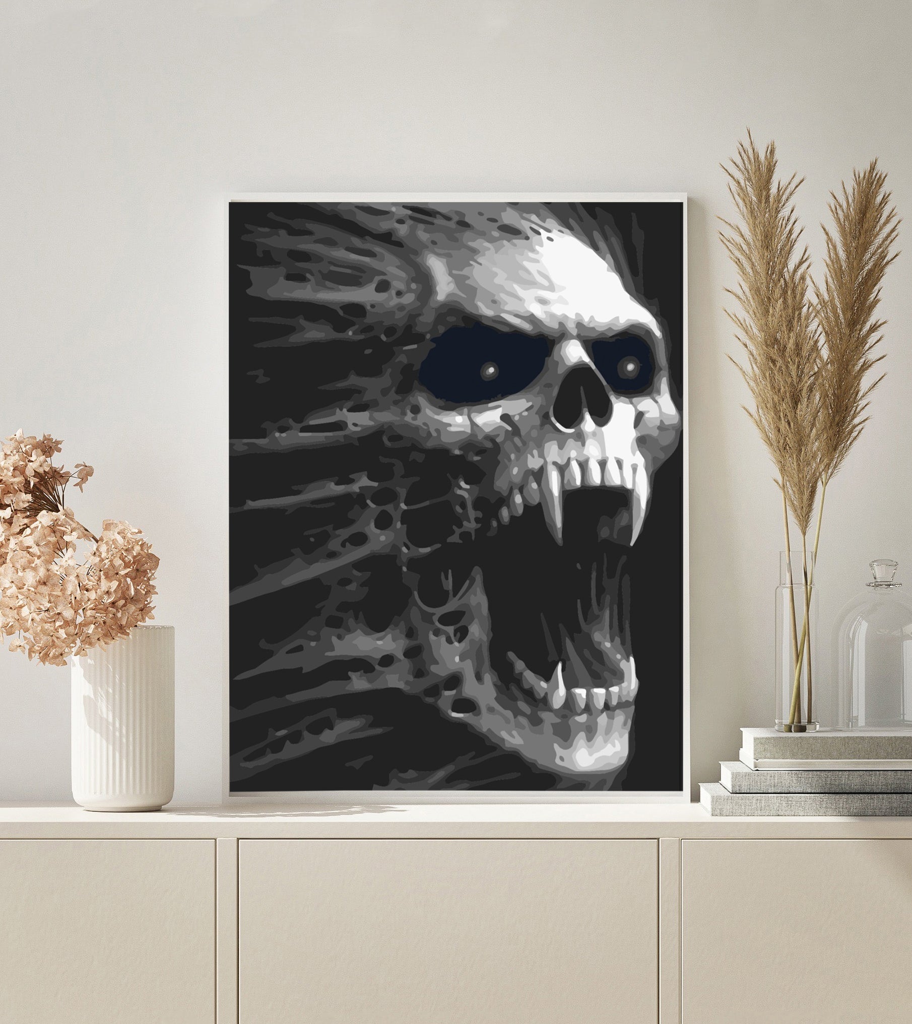 Skull Spooky paint by numbers kit
