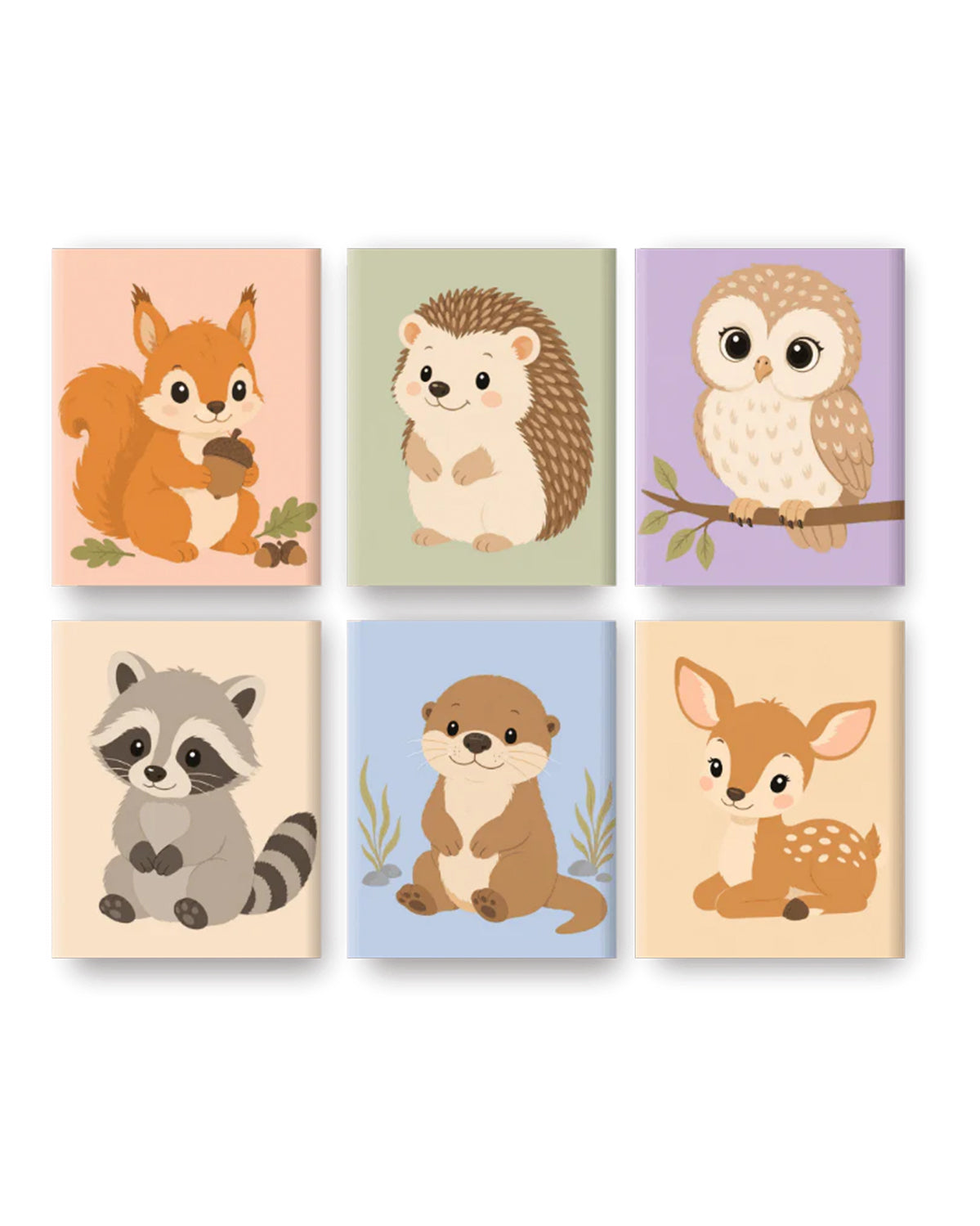 MINI PAINT BY NUMBERS | WOODLAND FRIENDS - Set of 6