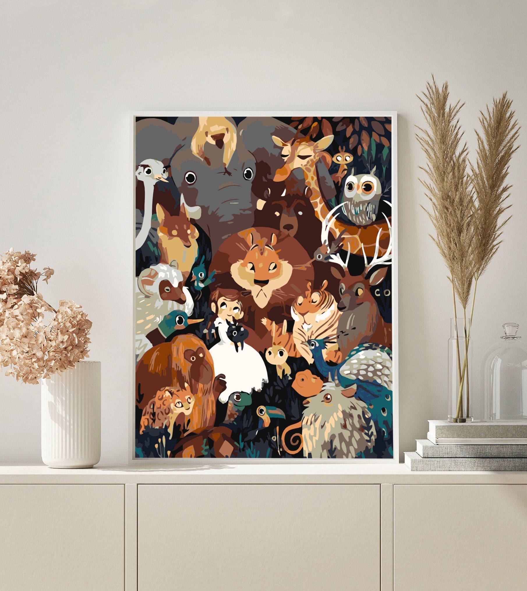 Zoo paint by numbers kit