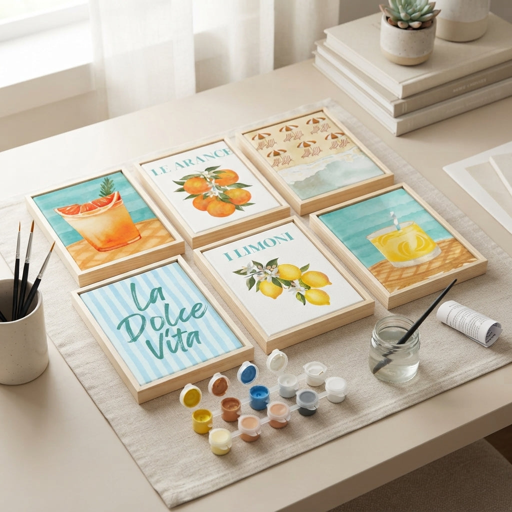 MINI PAINT BY NUMBERS | CITRUS COAST - Set of 6