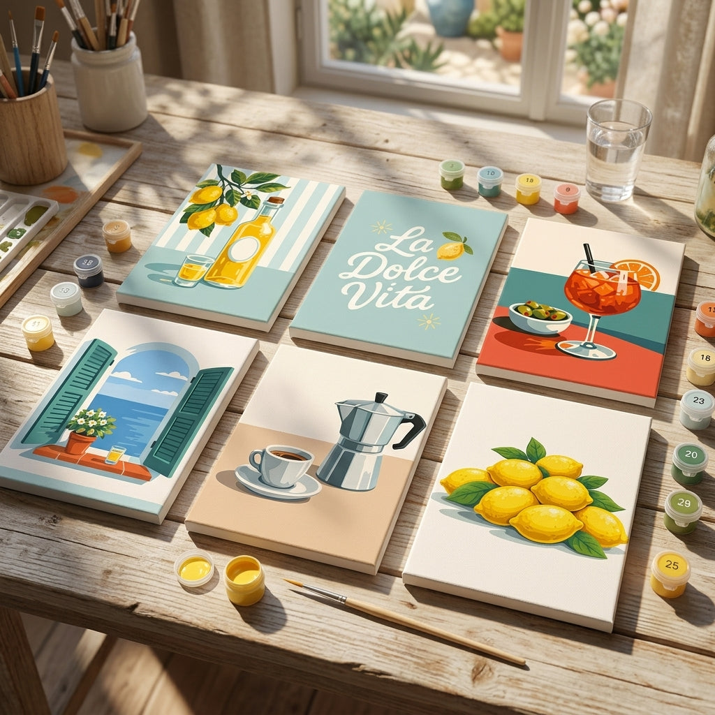 MINI PAINT BY NUMBERS | ITALIAN ESCAPE - Set of 6