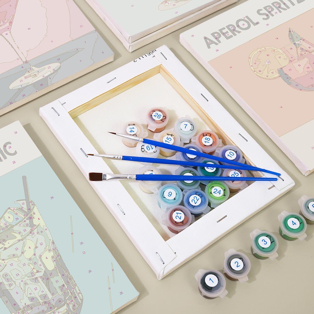 Cocktail Luxury 6 Mini Paintings paint by numbers kit