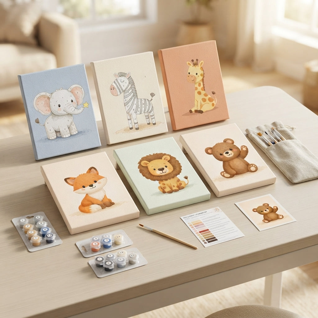 MINI PAINT BY NUMBERS | LITTLE WILD ONES - Set of 6