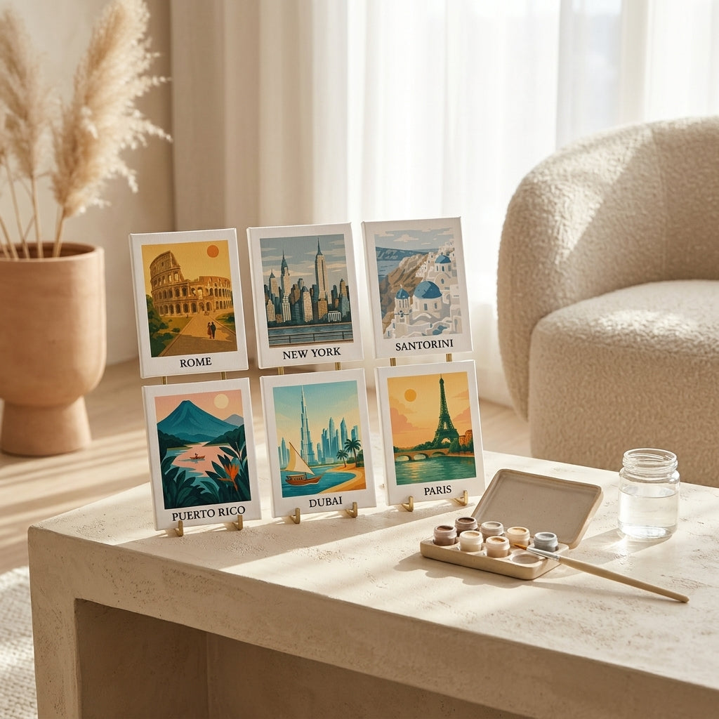 MINI PAINT BY NUMBERS | WANDERLUST - Set of 6