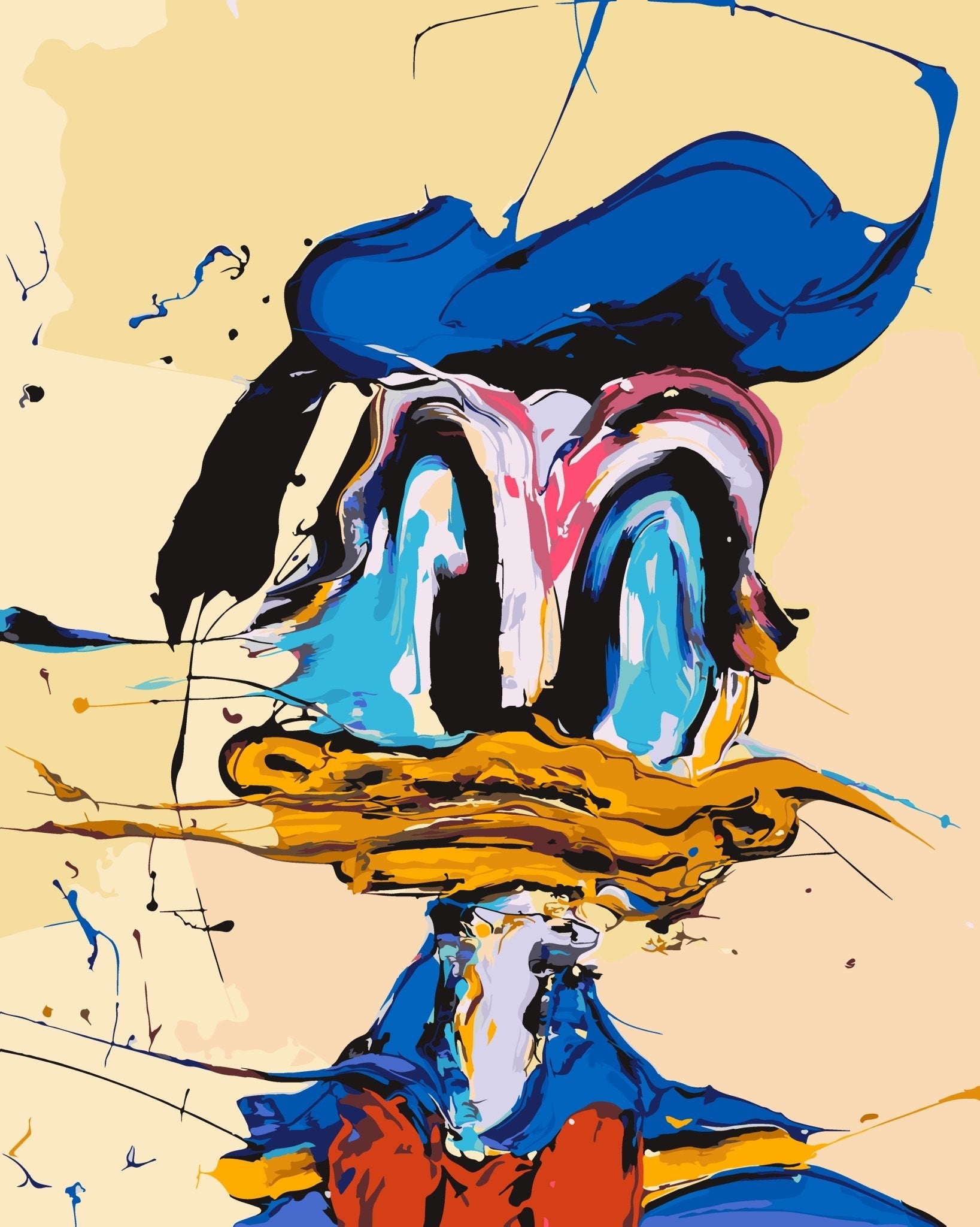 Abstract Duck paint by numbers kit